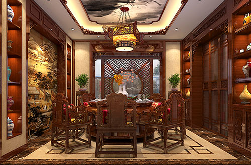 保亭温馨雅致的古典中式家庭装修设计效果图